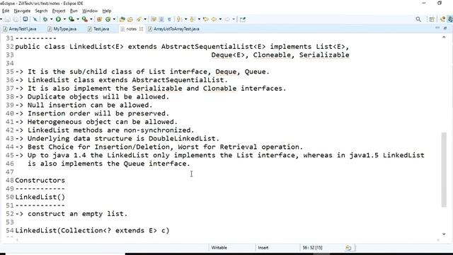 4) JAVA LinkedList смотреть онлайн