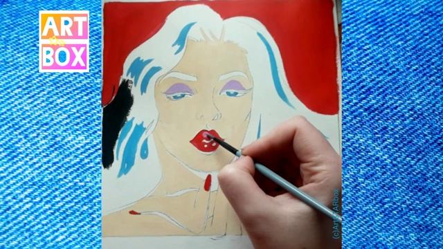 Рисуем девушку красками просто. Drawing girl easy way gouache colours смотреть онлайн