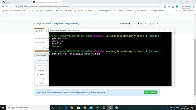 How to Rename Git Local and Remote Branch using git command ? || Git || Github смотреть онлайн