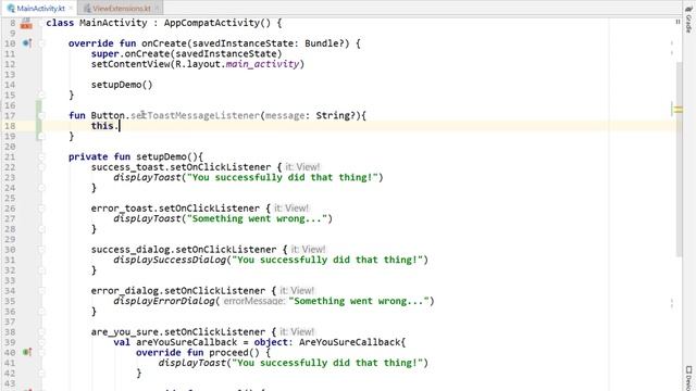 Kotlin Extension Functions (Android example) смотреть онлайн