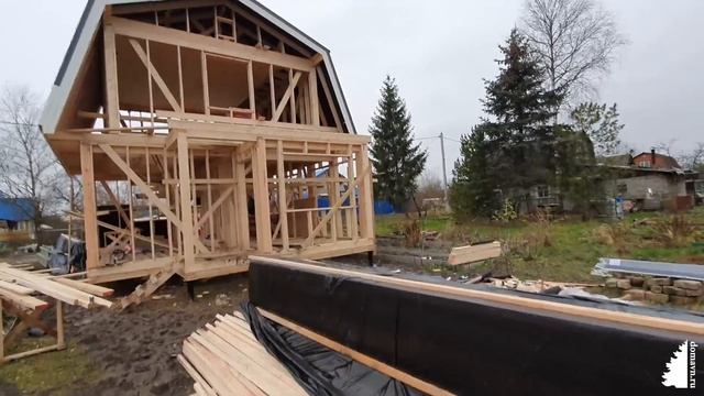 Дачный Каркасный Дом - влог #1 смотреть онлайн