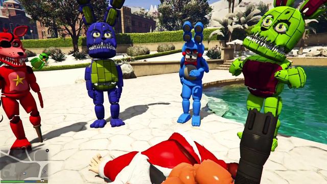 КАК ТОЙ АНИМАТРОНИКИ ФРЕДДИ И БОННИ НАШЛИ ДЕДА МОРОЗА ГТА 5 МОДЫ ФНАФ ANIMATRONICS GTA 5 смотреть онлайн