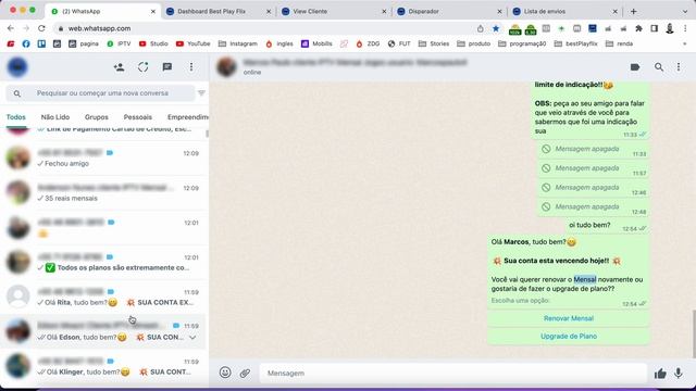 Gerenciador de clientes IPTV com whatsapp e botoes integrados! смотреть онлайн