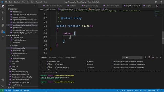 Part 23 -User Login Request- Blog manager using React redux Laravel Api смотреть онлайн