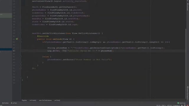 Verify User With OTP | Android Firebase Phone Authentication System | Android Studio | Part 2/4 смотреть онлайн