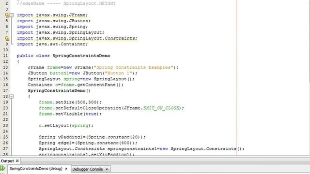 Java Programming Tutorial -SpringLayout.Constraints-21- public void setConstraint(String edgeName , смотреть онлайн