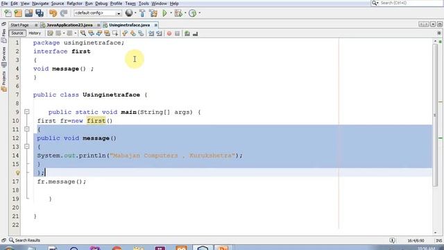 Anonymous Inner classes Lecture by Anand Mahajan, Mahajan Computers, Kurukshetra Part - 2 смотреть онлайн