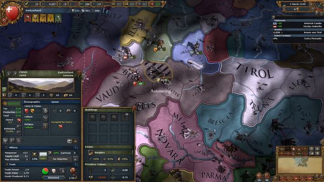 Let's Play Europa Universalis IV Switzerlake with the Cossacks 2 смотреть онлайн