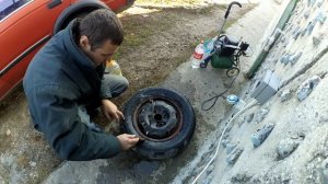 Колесо спускает по корту диска, делаем сами, дешево и просто.