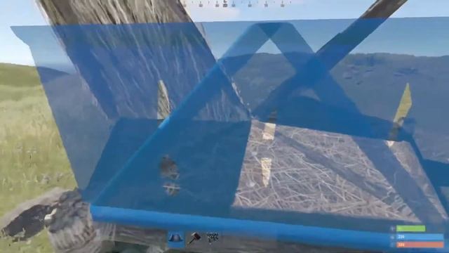 [RUST] Прячем шкаф при помощи треугольных крыш смотреть онлайн