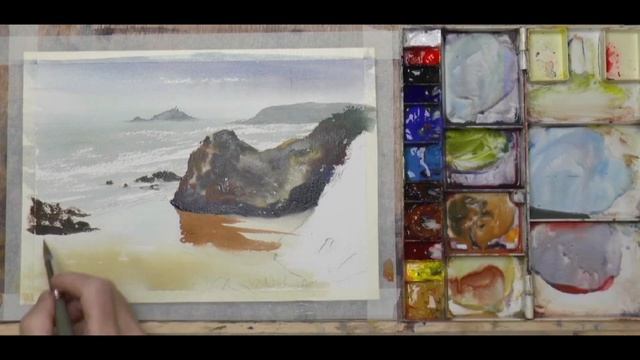 Seascape in watercolour смотреть онлайн