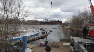 Катер «КС-100Д» спуск на воду