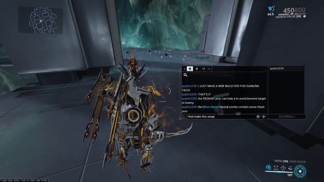 Warframe - [Tatsu] Test with my newest - Samurai Slash build смотреть онлайн