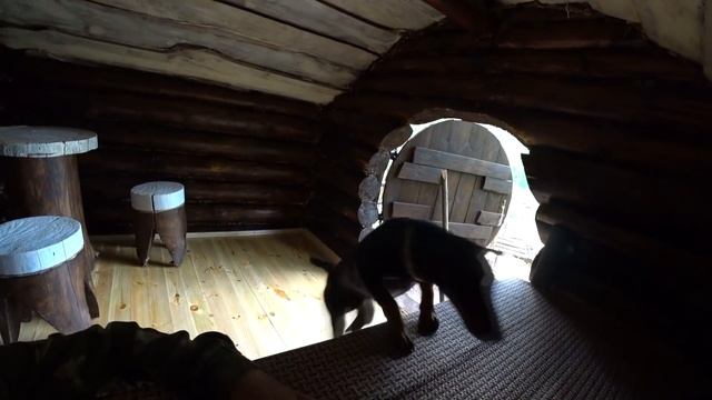 Беседка на пруду,с подвесной крышей. Бутерброды с тунца. смотреть онлайн