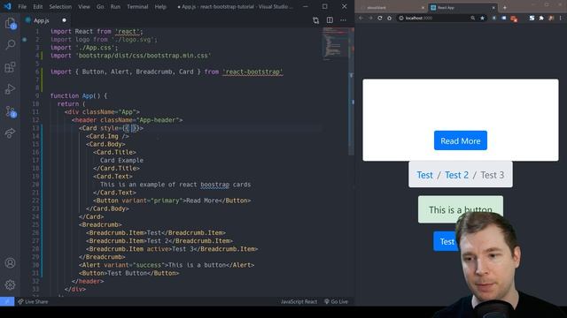 React Bootstrap Tutorial смотреть онлайн