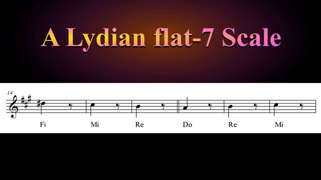 A Lydian flat-7 Scale смотреть онлайн