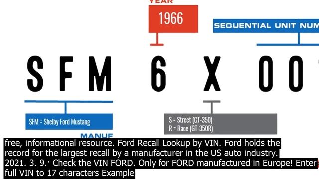 Vin check for ford year on a ford mustang for example the vin was located in several pla смотреть онлайн