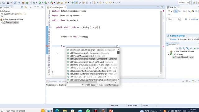 JFrame class in java смотреть онлайн