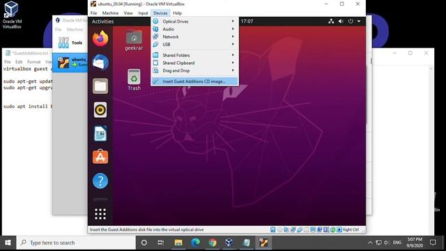 How Install VirtualBox Guest Additions for Ubuntu (2020) | Ubuntu 20.04 - Virtual Box 6.1 Windows 1 смотреть онлайн