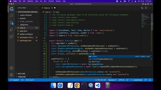 Record Videos in Expo React Native App and Preview for Saving to Media Library or Sharing смотреть онлайн