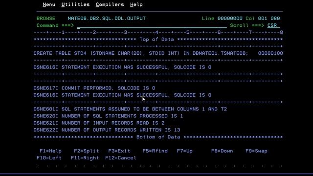 Using SPUFI in DB2 - Mainframe DB2 Practical Tutorial - Part 13 смотреть онлайн