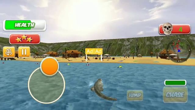 Crocodile Games Beach Attack Wild Simulator Android Game Gameplay HD смотреть онлайн