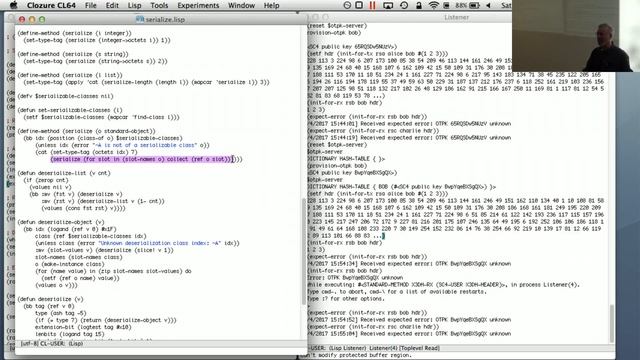Signal Ratchet, a cryptographic technique, implemented in Lisp, by Ron Garret (lightning talk) смотреть онлайн