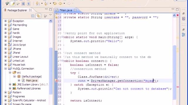 JAVA & MySQL Connection Using JDBC 2-7 смотреть онлайн