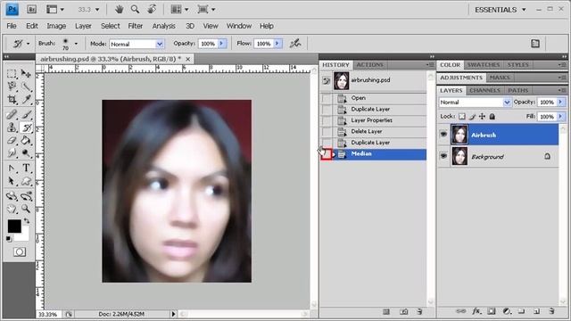 2.13 Airbrushing: Adobe Photoshop CS4 Video смотреть онлайн