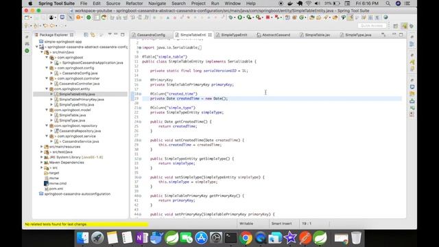 Spring Boot - Spring Data Cassandra using AbstractCassandraConfiguration | Simple Programming смотреть онлайн