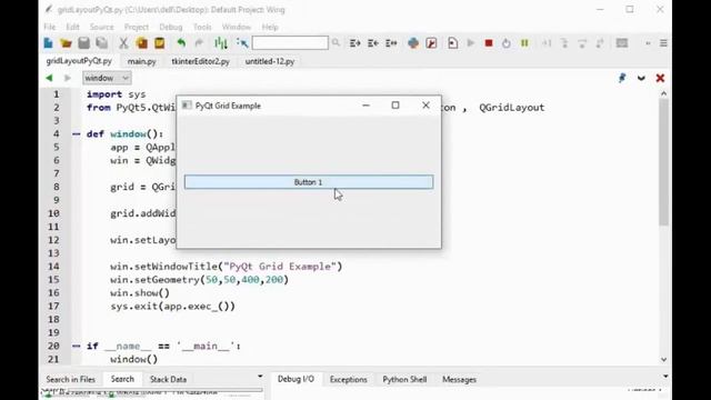 QGridLayout Manager In PyQt5 Python смотреть онлайн