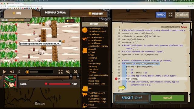 ? 502☞Rozumná obrana ║CodeCombat Python║ Programovanie s Yetim смотреть онлайн