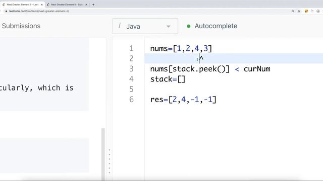 [Java] Leetcode 503. Next Greater Element II [Stack & Queue #10] смотреть онлайн