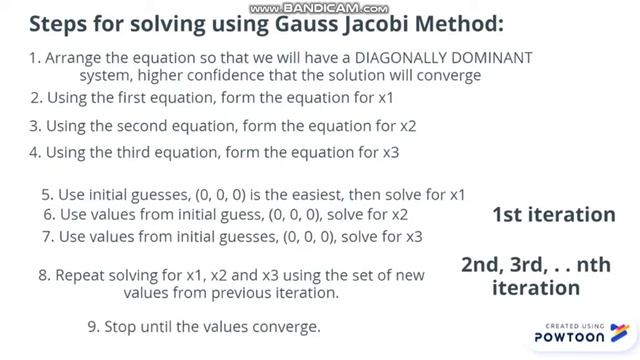 Gauss Jacobi Method or Jacobi Iteration смотреть онлайн