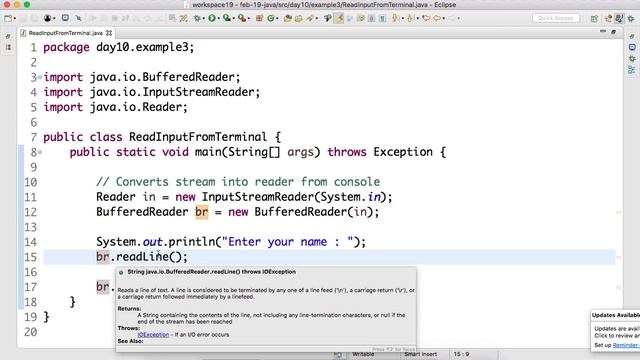 Day-10 Read input from #console using #BufferedReader in #Java. смотреть онлайн