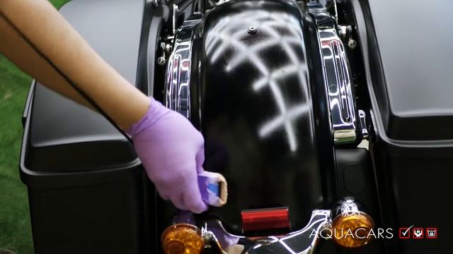 Harley Davidson Street Glide на детейлинг процедурах в Аквакарс смотреть онлайн