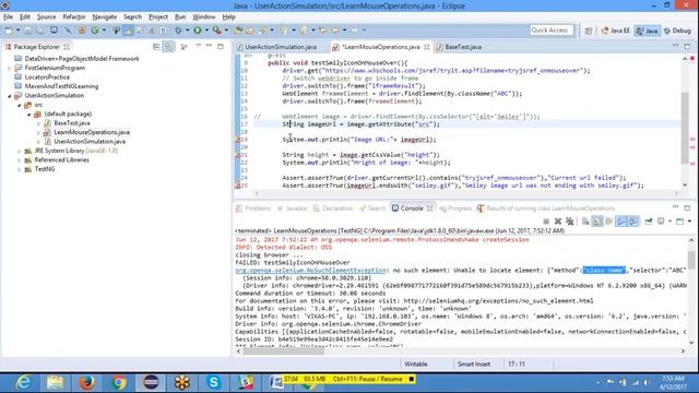 Selenium Day 6 - Timeouts, Framews, Mouse Actions, Assertions смотреть онлайн