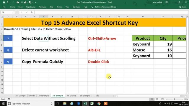 MS EXCEL SHORTCUT KEYS Part 1 in Hindi смотреть онлайн