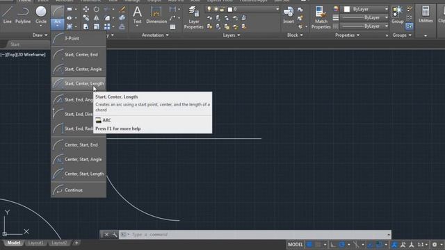 Draw arcs like a pro in AutoCAD 2016/17/19 смотреть онлайн