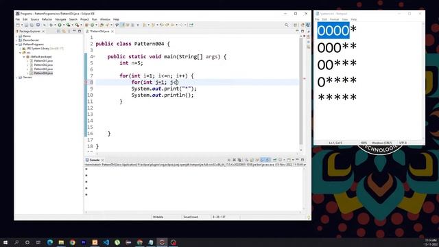 Java Star Pattern Program 004 | How to solve pattern program in JAVA | How to Print Pattern in Java смотреть онлайн