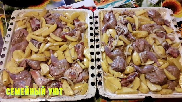Картошка с ребрышками и перепелами в духовке! смотреть онлайн