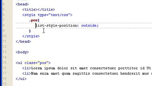 CSS List Style Position смотреть онлайн