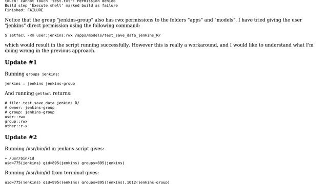 Jenkins write permission on linux смотреть онлайн