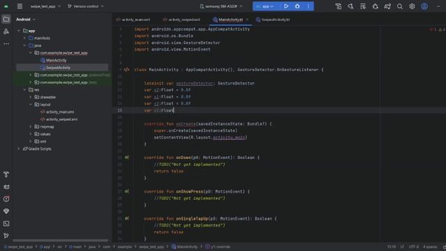 Change Activity Using Swipe Gesture - KOTLIN | ANDROID STUDIO (1/2) смотреть онлайн