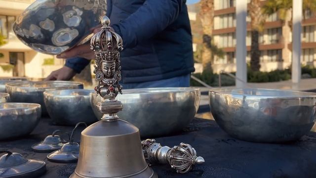 Наборы поющих чаш Healingbowl® Professional Silver Pearl set смотреть онлайн