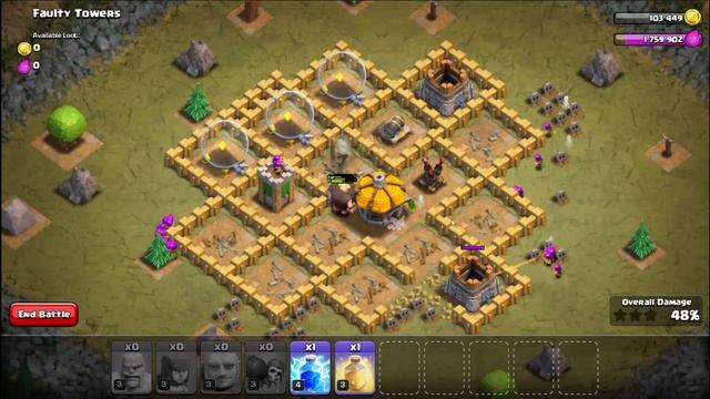 Clash of Clans - Single Player Campaign Walkthrough - Level 35 - Faulty Towers смотреть онлайн
