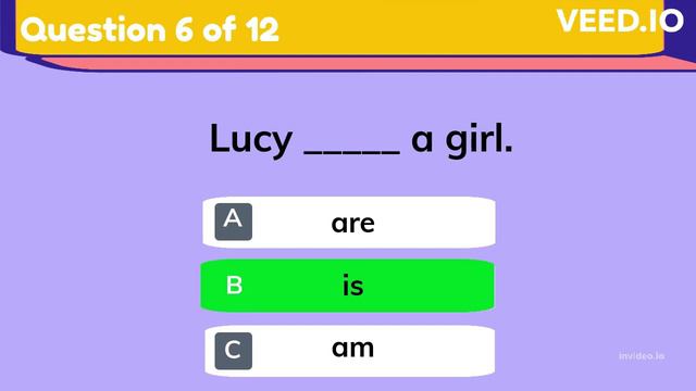 Am - Is - Are | Verb to be | Grammar Test смотреть онлайн