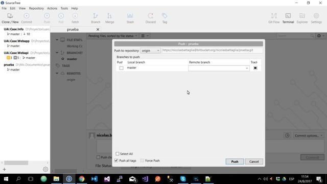 Uso básico de GIT con Bitbucket y Sourcetree. смотреть онлайн