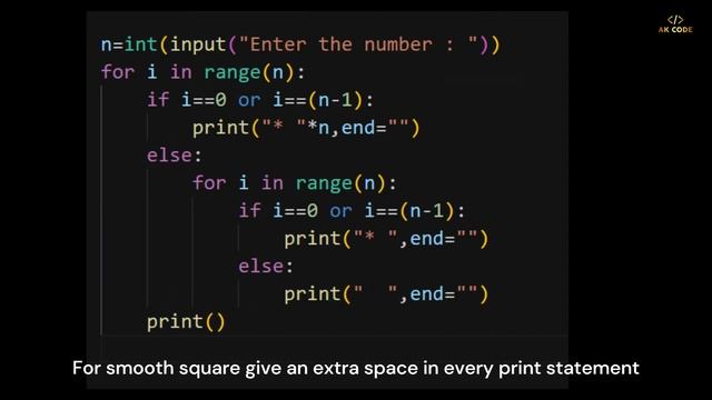 Python Pattern 03 // Border Star Square ( row=user input ) #loop #python #code #pattern смотреть онлайн