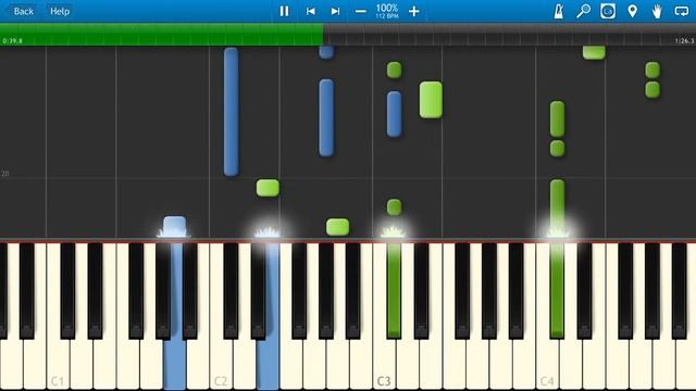 Максим - Сантиметры Дыхания (на пианино Synthesia) смотреть онлайн